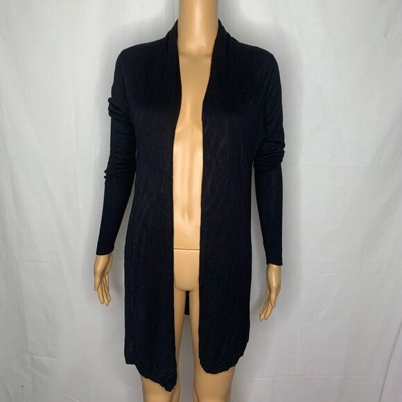 Black by Moussy Shawl Cardigan Open Front Sweater Lightweight Medium - Picture 1 of 8
